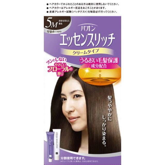 【医薬部外品】パオン エッセンスリッチ クリームタイプ 5M 赤味を抑えた栗色 40g+40g