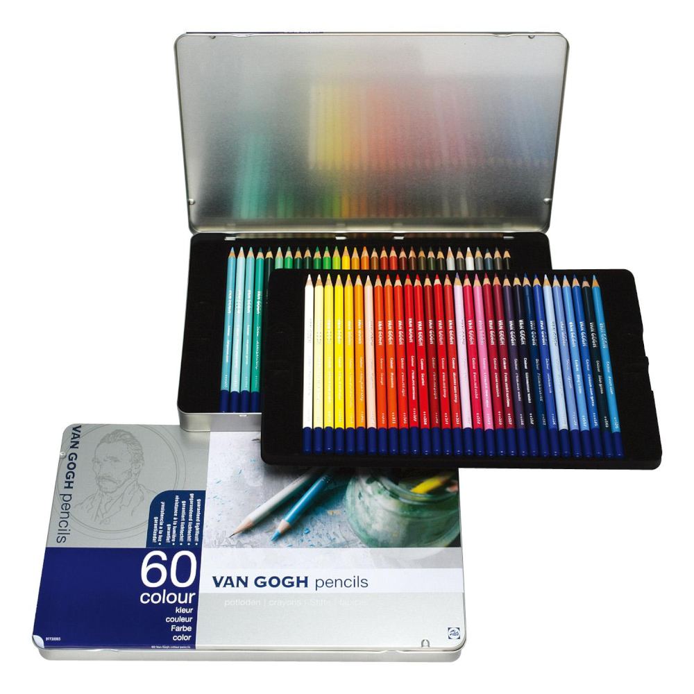 ヴァンゴッホ色鉛筆60色セット(メタルケース入り)T9773-0065 【直送品】 返品・キャンセル・他商品と同時購入は不可