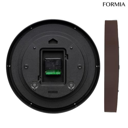 保土ヶ谷電子販売 HIC-008RC-BR ブラウン インテリアアナログ電波掛け時計 Formia フォルミア 夜間秒針停止 木目調 ポップ