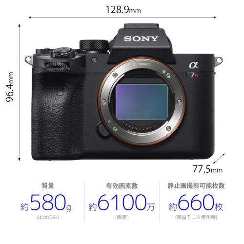 【長期保証付】ソニー(SONY) α7R IV ボディ ILCE-7RM4A フルサイズ ミラーレス一眼カメラ ILCE7RM4A