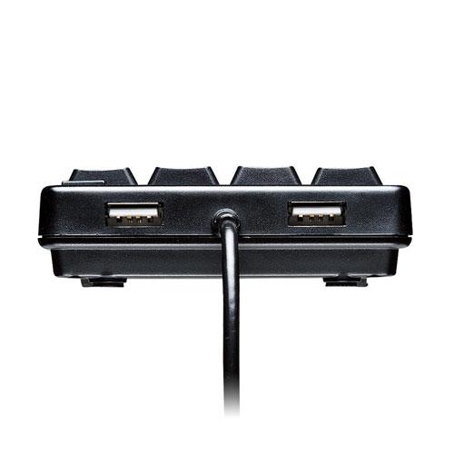 サンワサプライ NT-17UH2BKN ブラック 有線キーボード USB2.0ハブ・TABキー付