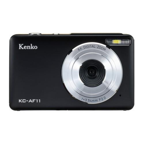 ケンコー(Kenko) KC-AF11BK ブラック 500万画素コンパクトデジタルカメラ 8倍デジタルズーム 手ブレ軽減