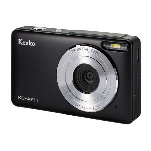ケンコー(Kenko) KC-AF11BK ブラック 500万画素コンパクトデジタルカメラ 8倍デジタルズーム 手ブレ軽減