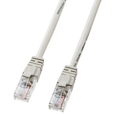 サンワサプライ LKB5Y-07N ライトグレー エンハンスドカテゴリ5LANケーブル 7m