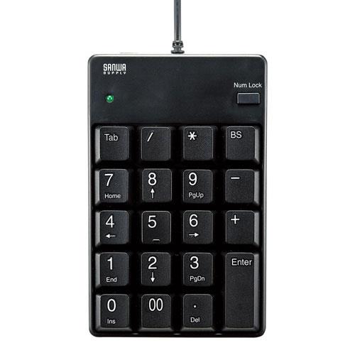 サンワサプライ NT-17UH2BKN ブラック 有線キーボード USB2.0ハブ・TABキー付