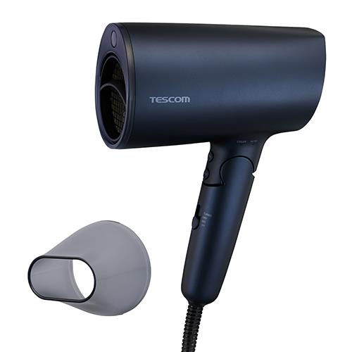 テスコム(TESCOM) TD713A-A ネイビー ドライヤー 大風量 速乾 温度センサー 熱ダメージ配慮 マイナスイオン 1300W 折りたたみ クールショット