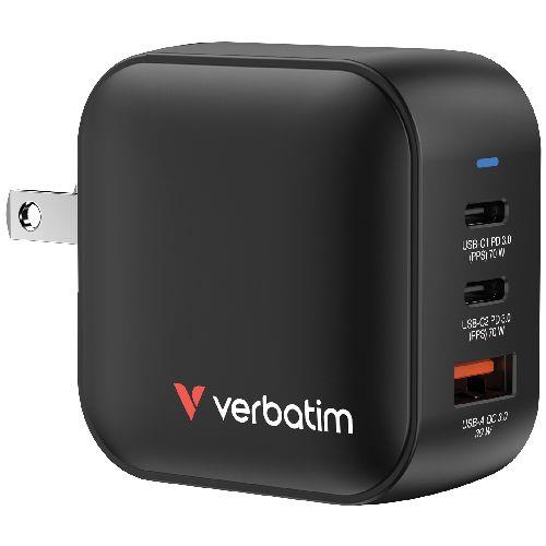 Verbatim(バーベイタム) MGAN70-3V1 ブラック PD充電器 70W