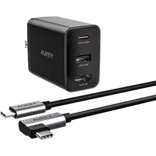 オーキー PA-H60-BK ブラック 3IN1 HDMI USB-C充電器