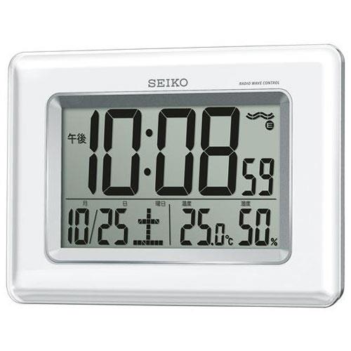 セイコー(SEIKO) SQ424W 白パール塗装 電波掛置兼用時計