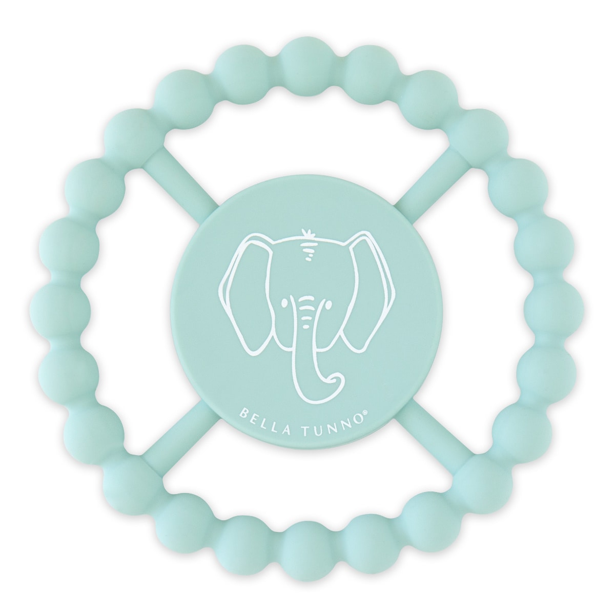 歯固め BellaTunno HappyTeether ベビートイ （ ベラトゥーノ ハッピーティーザー 歯がため はがため シリコン 赤ちゃん ベビー おもちゃ 握りやすい 食洗機対応 安心 安全 かわいい ギフト 出産祝い 耐冷仕様 冷やせる 丸 かみかみ ） 【Elephant】