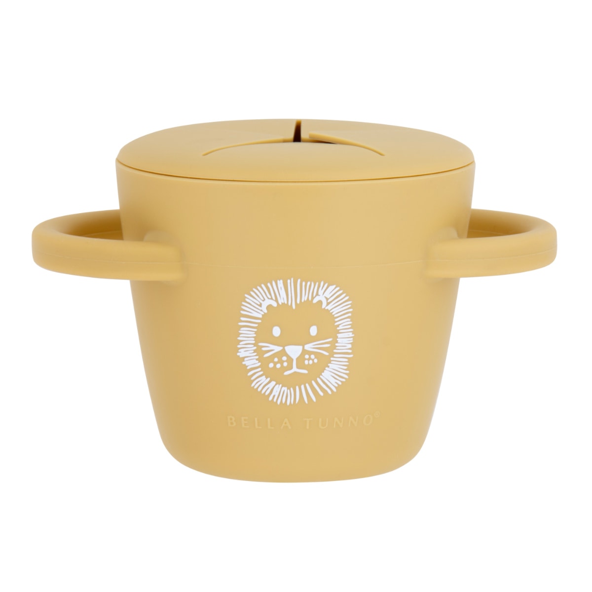 おやつ容器 BellaTunno Happy Snacker （ 容器 ケース ベビー おやつ入れ スナックカップ シリコン 取り出しやすい べビー 赤ちゃん 持ち運び 食洗機対応 ボーロ お菓子 コップ型 おしゃれ ギフト 出産祝い ベラトゥーノ ） 【Lion】