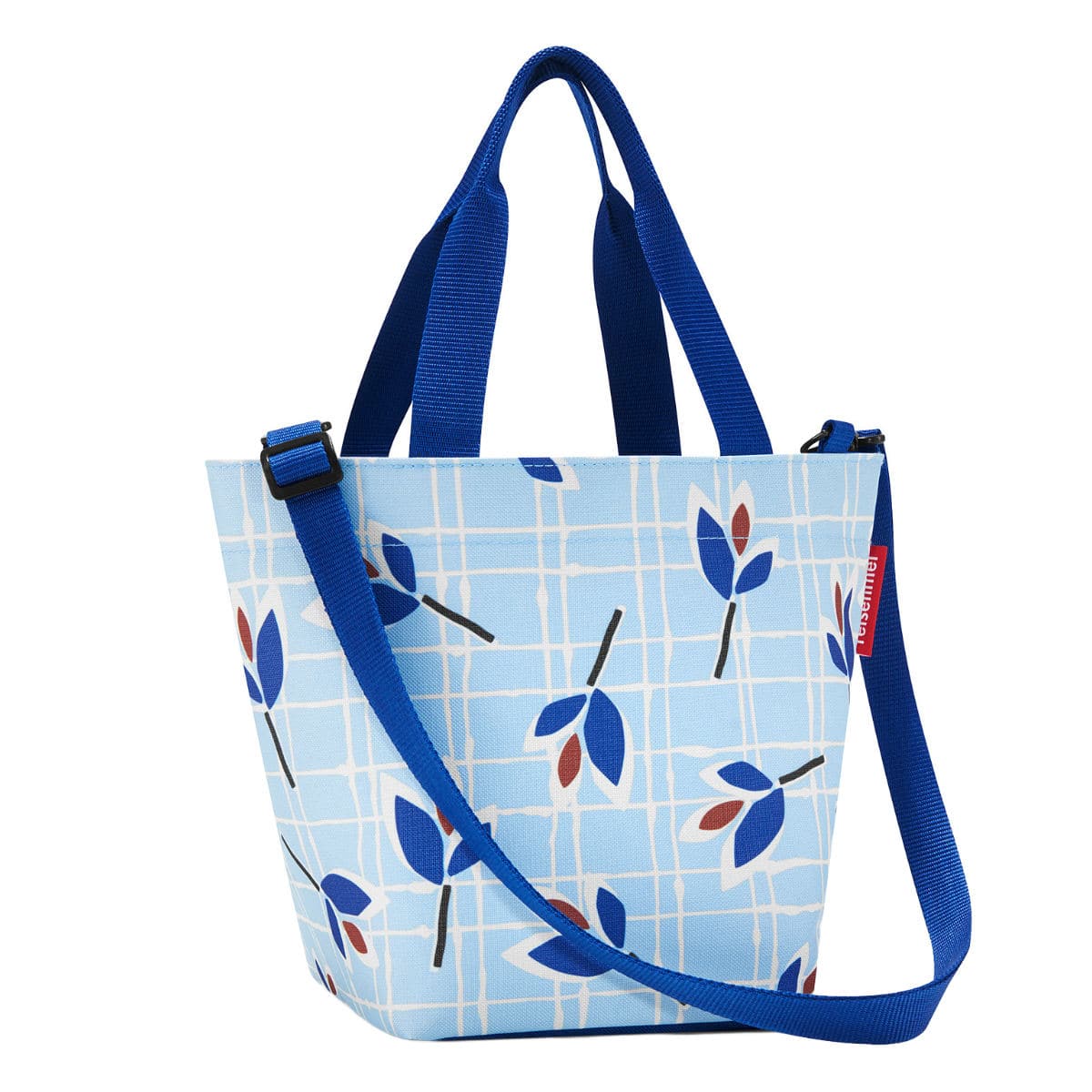 【アウトレット】ハンドバッグ reisenthel SHOPPER XS LEAVES BLUE （ トートバッグ エコバッグ バッグ 肩掛け レディース ライゼンタール かばん 鞄 カバン 手提げ マチ広 ファスナー式 ポケット付き ）