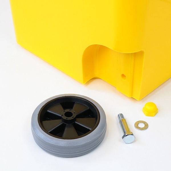 ゴミ箱 45L ダルトン DULTON 屋外兼用 プラスチックトラッシュカン ( ごみ箱 45リットル 蓋つき キャスター付き 排水栓 キッチン リビング アメリカン ダストボックス ごみばこ ふた付き 袋 見えない おしゃれ アメリカ ) 【イエロー】 イエロー