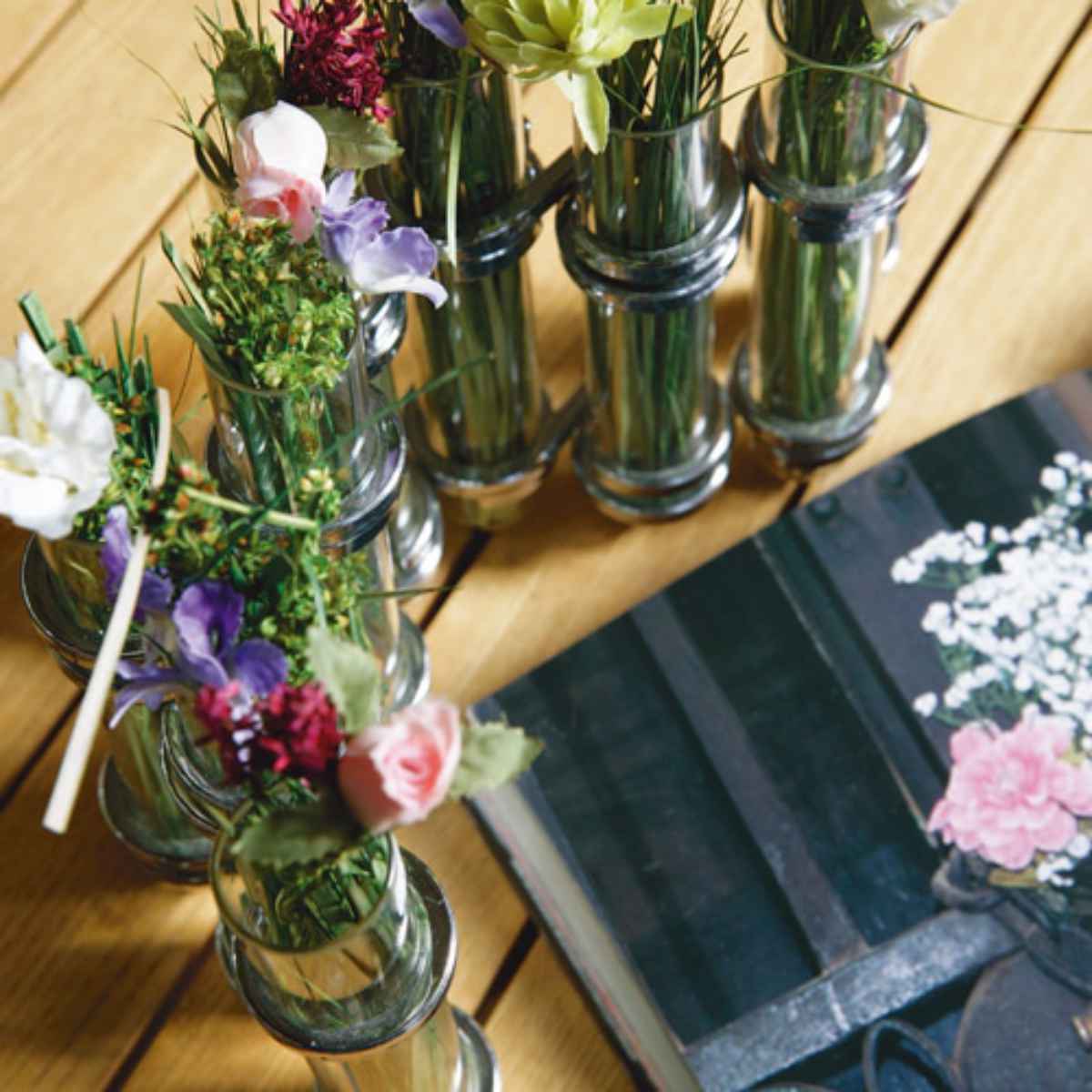 ダルトン 花瓶 リンクチューブベース ガラス ( DULTON 花びん 花器 ベース 瓶 一輪挿し 試験管 クリア 花 植物 切花 グリーン ドライフラワー ビン 変形 インテリア おしゃれ 卓上 飾る 花資材 ) 【ゴールド】 ゴールド