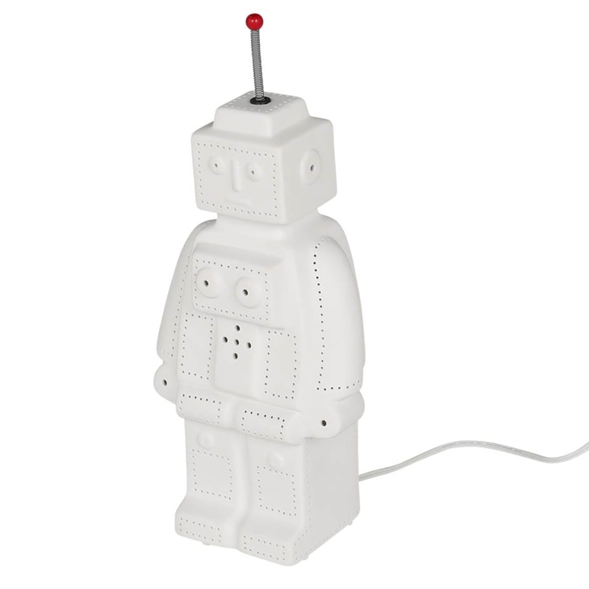 ダルトン テーブルランプ LEDライト対応 ポーセリンライト PORCELAIN LIGHT ( ライト ロボット ロケット 陶磁器 LED テーブルライト ランプ DULTON 照明 スイッチ付き E17 インテリア 子ども かわいい ホワイト ロボット型ランプ ) 【ロケット】 ロケット