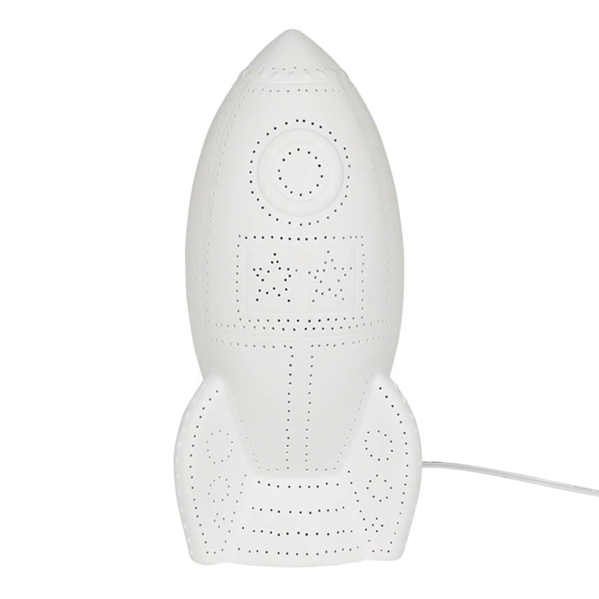ダルトン テーブルランプ LEDライト対応 ポーセリンライト PORCELAIN LIGHT ( ライト ロボット ロケット 陶磁器 LED テーブルライト ランプ DULTON 照明 スイッチ付き E17 インテリア 子ども かわいい ホワイト ロボット型ランプ ) 【ロケット】 ロケット