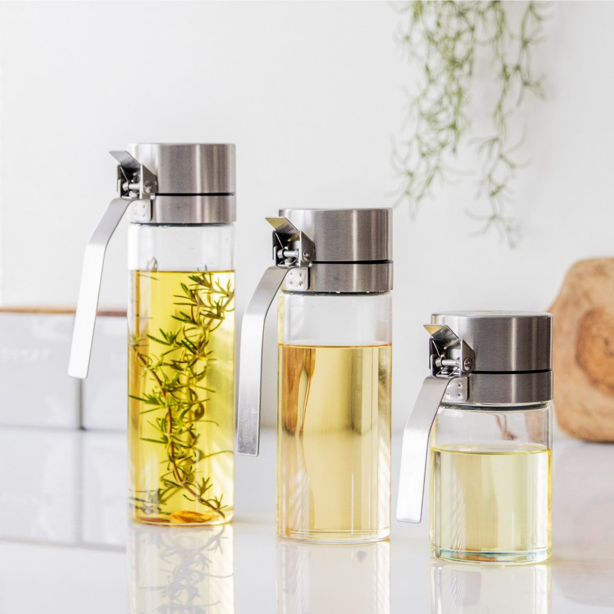 ダルトン 調味料入れ 200ml+350ml+500ml 3本セット オイル&ヴィネガーボトル ( DULTON 調味料ボトル 詰め替えボトル 詰替えボトル オイル差し ガラス製 小さい 小さめ 200ミリリットル 350ミリリットル 500ミリリットル )