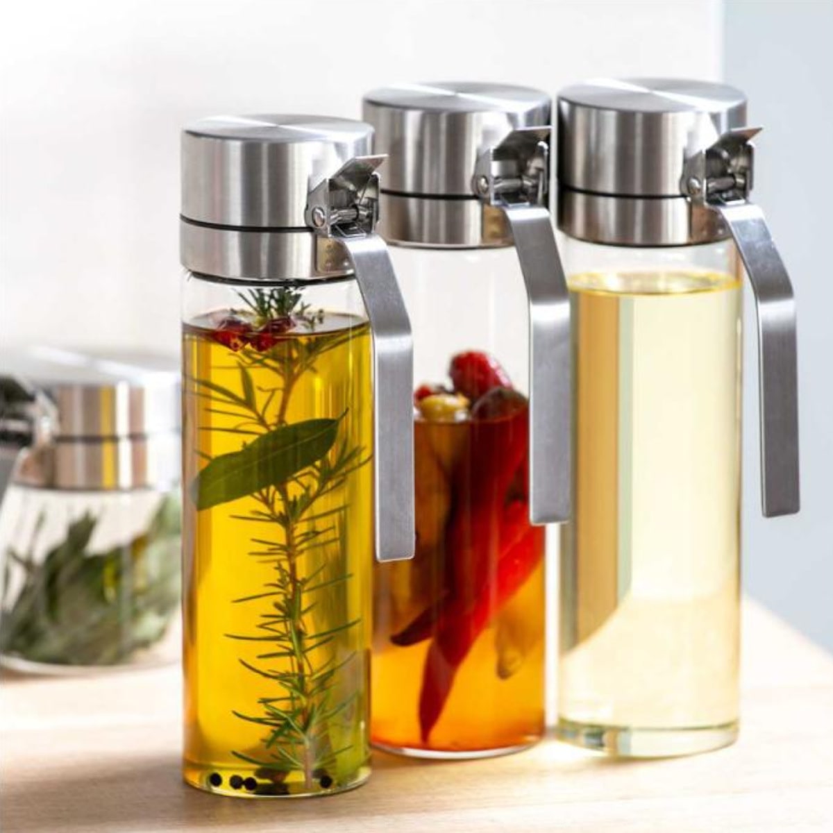 ダルトン 調味料入れ 200ml+350ml+500ml 3本セット オイル&ヴィネガーボトル ( DULTON 調味料ボトル 詰め替えボトル 詰替えボトル オイル差し ガラス製 小さい 小さめ 200ミリリットル 350ミリリットル 500ミリリットル )