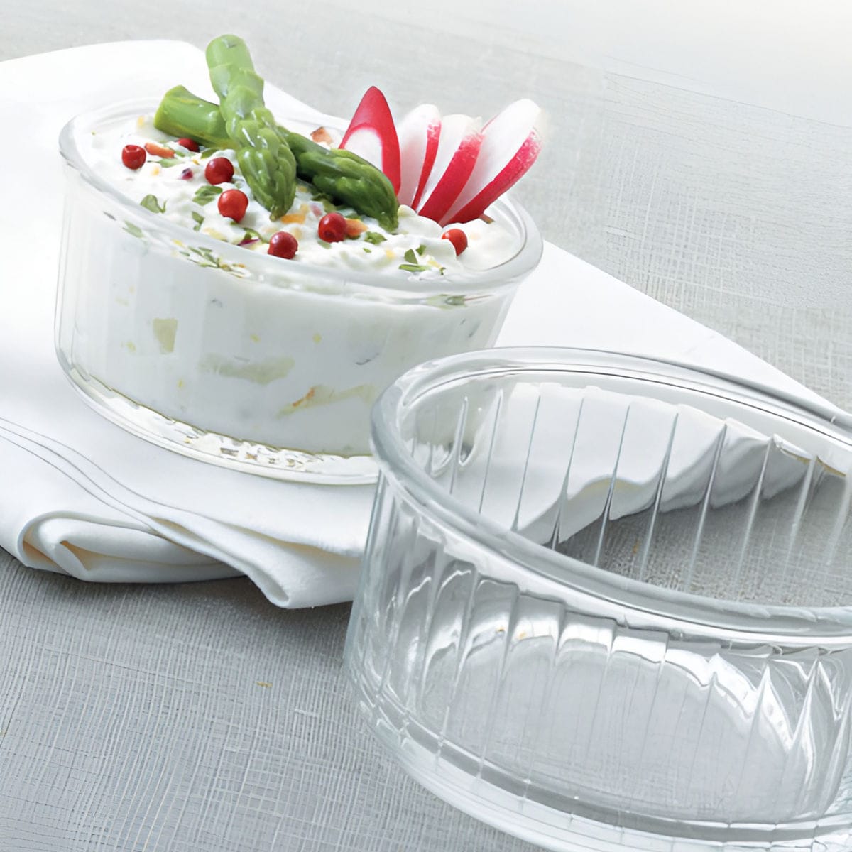 DURALEX デュラレックス ラメキン ボウル 8.5cm 4個セット ( RAMEQUIN 食洗機対応 電子レンジ対応 強化ガラス 小鉢 デザートカップ 食器 ガラス 前菜 マリネ デザート スイーツ 丈夫 シンプル 洋食器 おしゃれ ガラス製 )