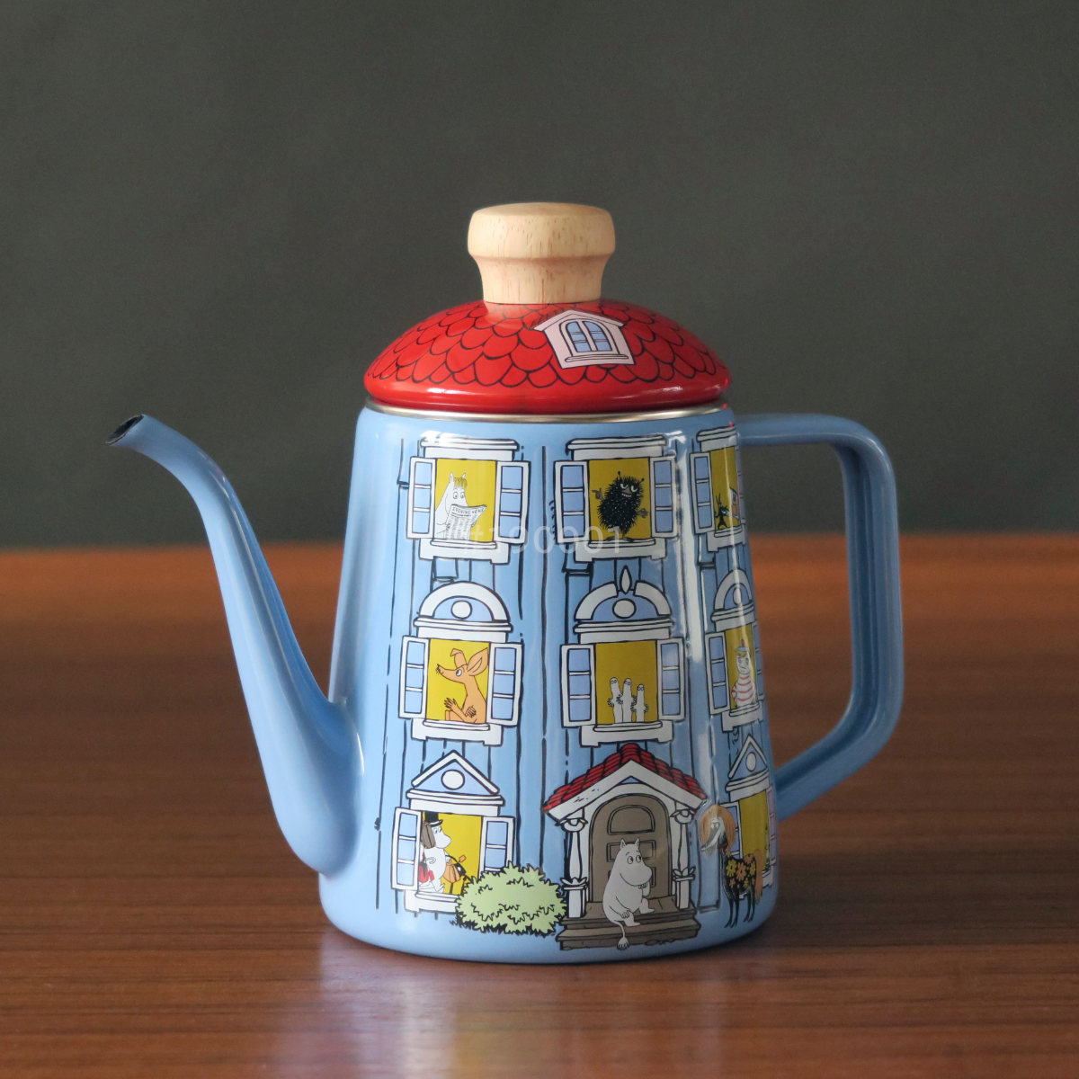 ドリップケトル 1L ムーミンハウス Honey Ware ハニーウェア 富士ホーロー ( ガス火対応 IH対応 やかん ヤカン ホーロー製ケトル 薬缶 ホーローケトル 琺瑯ケトル ドリップ ホーローやかん 湯沸し ポット コーヒー おしゃれ )