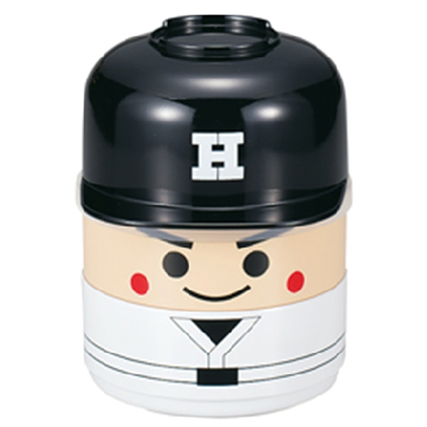 お弁当箱 2段 お椀付き こけし弁当 野球 440ml ランチボックス HAKOYA ( 弁当箱 食洗機対応 レンジ対応 汁椀 味噌汁 二段 レンジOK 食洗機OK 和風 こけし 二段弁当箱 かわいい 汁椀付き 日本製 ハコヤ ふんわり ふわっと ) 【 野球ガール 】 野球ガール