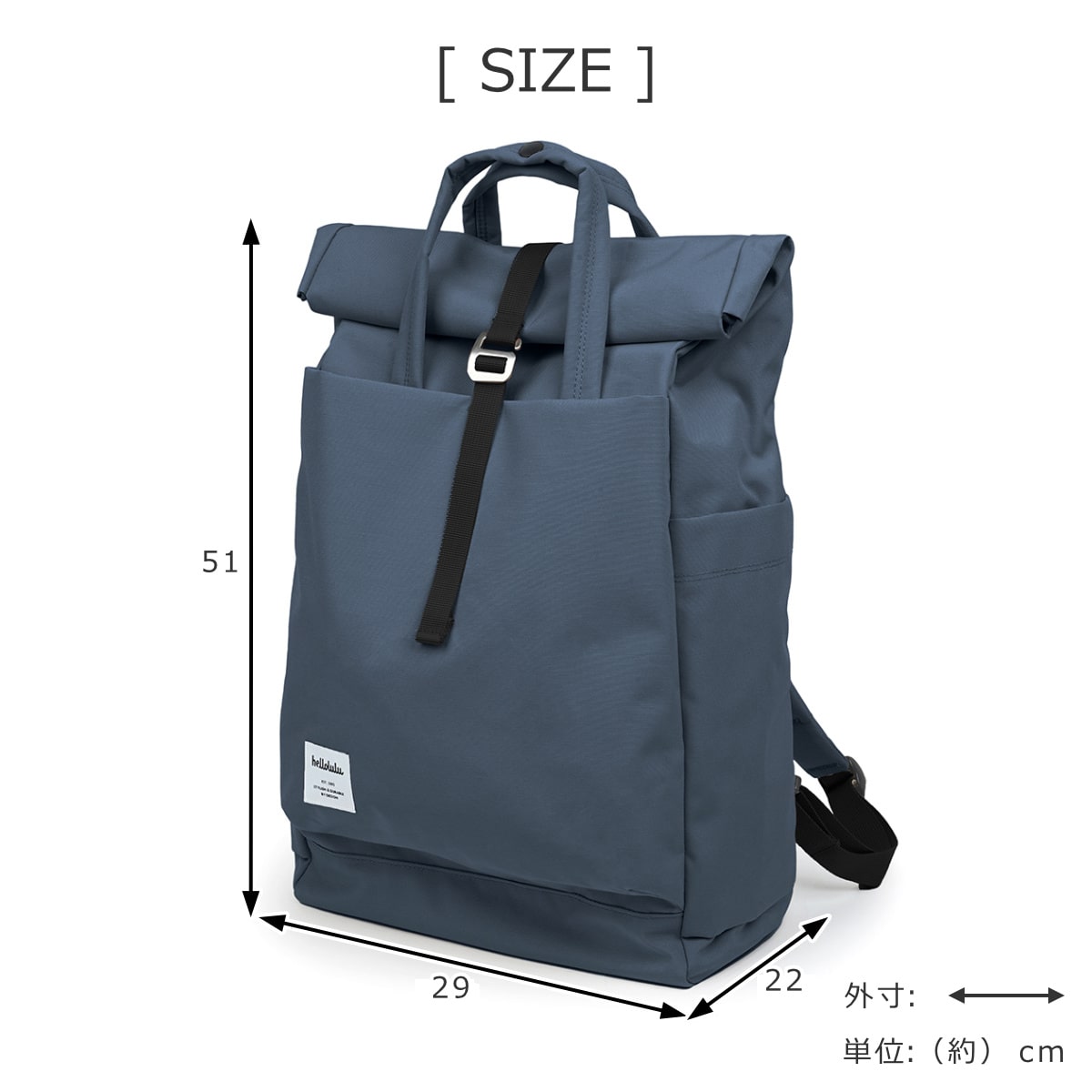 【人気色】 リュック hellolulu マコ MACO 16L ( ハロルル リュックサック ビジネスリュック レディース メンズ バッグ かばん 鞄 バックパック 軽い 撥水 通学 通勤 手提げ PC収納 ロールトップ サイド 背面 ポケット おしゃれ ) 【FlatBlack】 FlatBlack