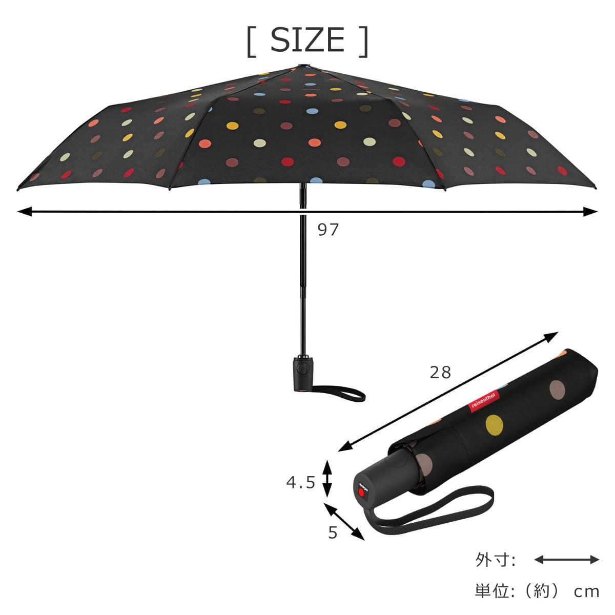 折りたたみ傘 ライゼンタール 97cm UMBRELLA POCKET DUOMATIC ( reisenthel 傘 折りたたみ レディース メンズ 大きい 丈夫 折り畳み アンブレラ 頑丈 撥水 速乾 グラスファイバー カサ 男女兼用 自動 ) 【BAROQUETAUPE】 BAROQUETAUPE
