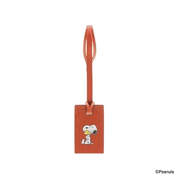 ピーナッツ スモールラゲッジタグ ホリデーオレンジ スヌーピー