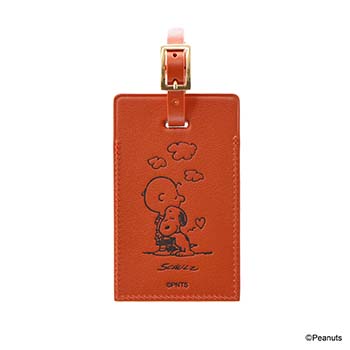ピーナッツ ラゲッジタグ ホリデーオレンジ スヌーピー