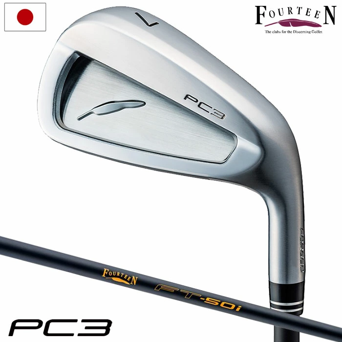 フォーティーン PC-3 アイアンセット 4本組 (#7-P) メンズ 右用 FT-50i カーボンシャフト FOURTEEN 2024年モデル 日本正規品