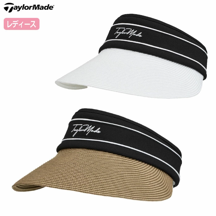 テーラーメイド ウィメンズ W ラタンブリムバイザー UN580 レディース 帽子 ゴルフキャップ ゴルフ TaylorMade 日本正規品 2025春夏モデル