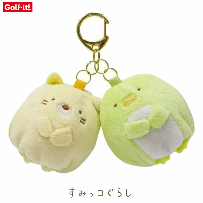 ライト すみっコぐらしボールポーチツイン ぺんぎん？+ねこ C-170（010）ボール2個収納 ゴルフ ラウンド用品　LITE GOLF 日本正規品
