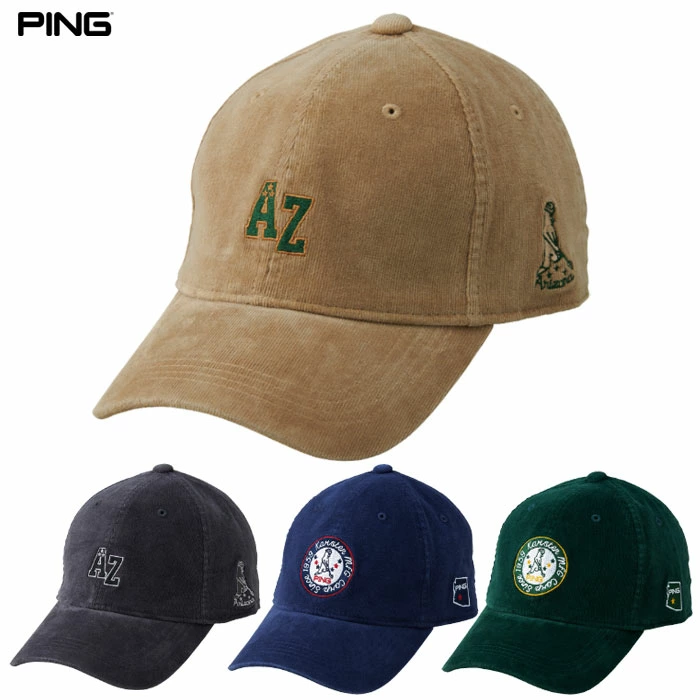PING ピン HW-N2508 コーデュロイキャップ メンズ ゴルフ 帽子 2025秋冬モデル 日本正規品