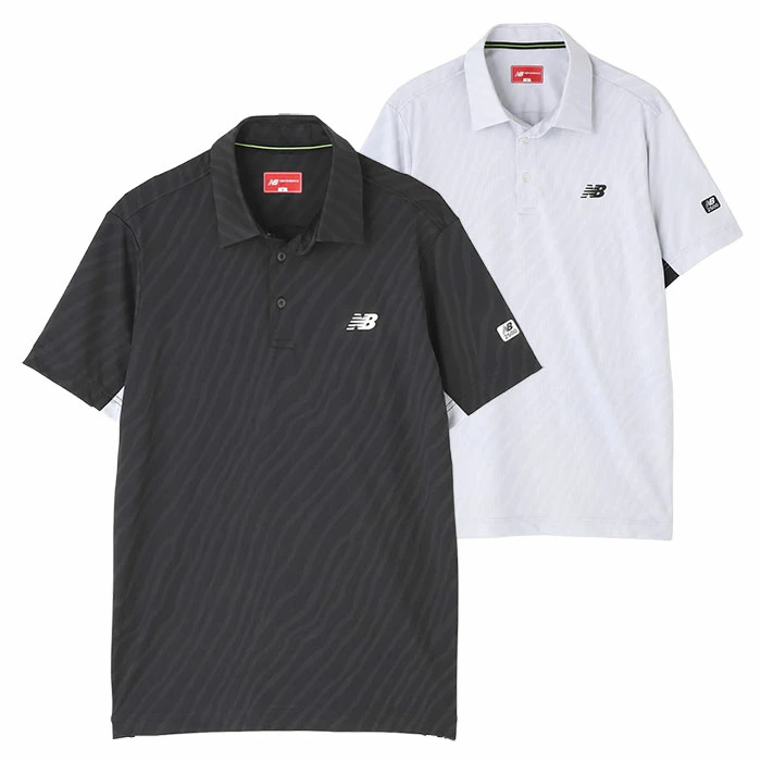 ニューバランス トーナルゼブラ柄 半袖 カラーシャツ 012-6168002 メンズ ゴルフウェア newbalance 2026春夏モデル 日本正規品