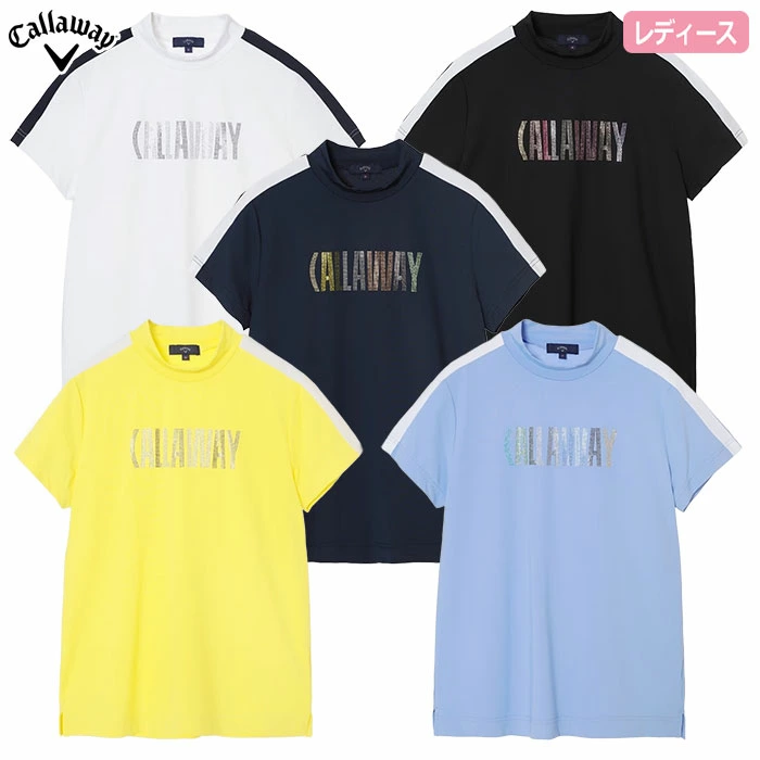 キャロウェイ 半袖モックネックシャツラインストーン付 C26134209 レディース Callaway ゴルフウェア 2026春夏モデル 日本正規品