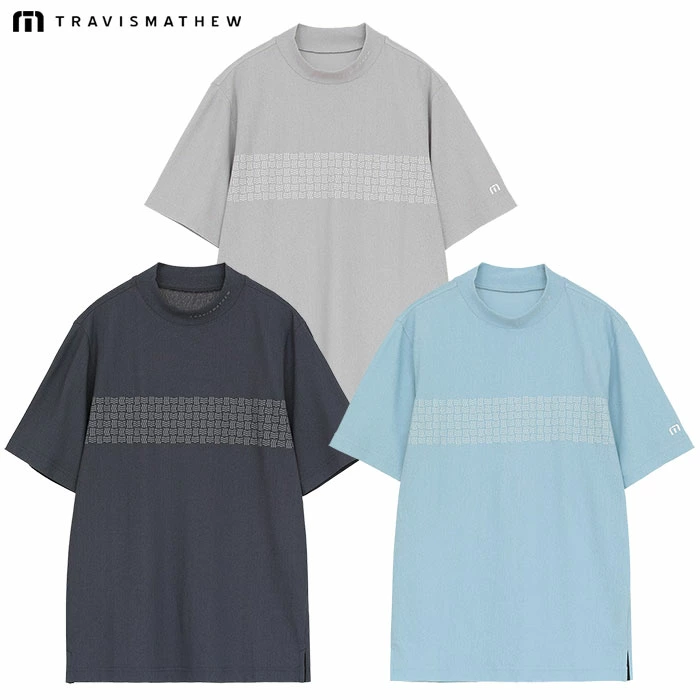 トラヴィスマシュー ラッセル編み半袖チェストプリントモックネック 7AN028 メンズ ゴルフウェア トップス TravisMathew 2026春夏モデル 日本正規品
