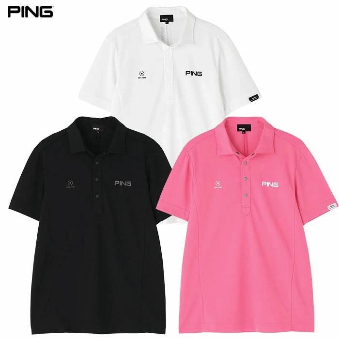 ピン PING エアロクールカノコ半袖ポロシャツ 621-6160303 メンズ ゴルフウェア 2026春夏モデル 日本正規品