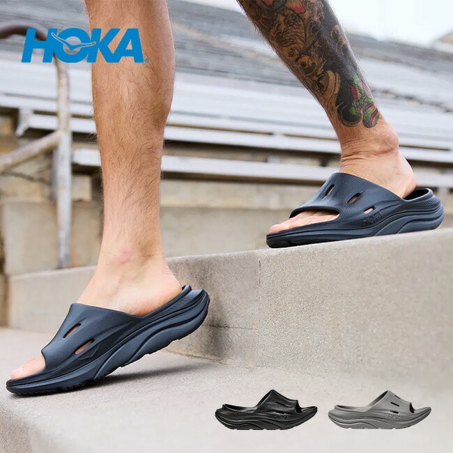 HOKA ホカ オラ リカバリースライド3 ユニセックス ブラック/ブラック 10/12(28cm)