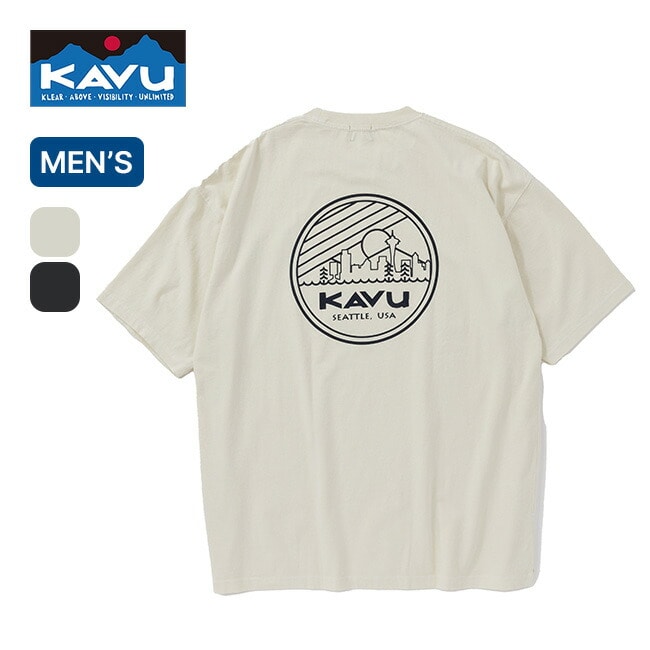 KAVU カブー シティロゴTee(ピグメント) ナチュラル M