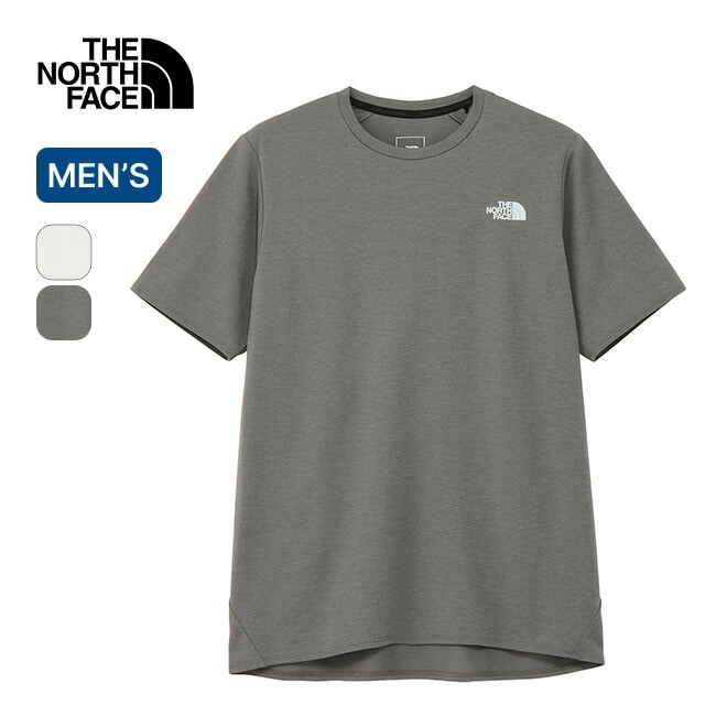 THE NORTH FACE ノースフェイス S/Sエンデューロクルー メンズ グレイッシュホワイト L