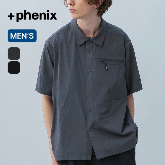 phenix プラスフェニックス エアフローS/Sシャツ ブラック L