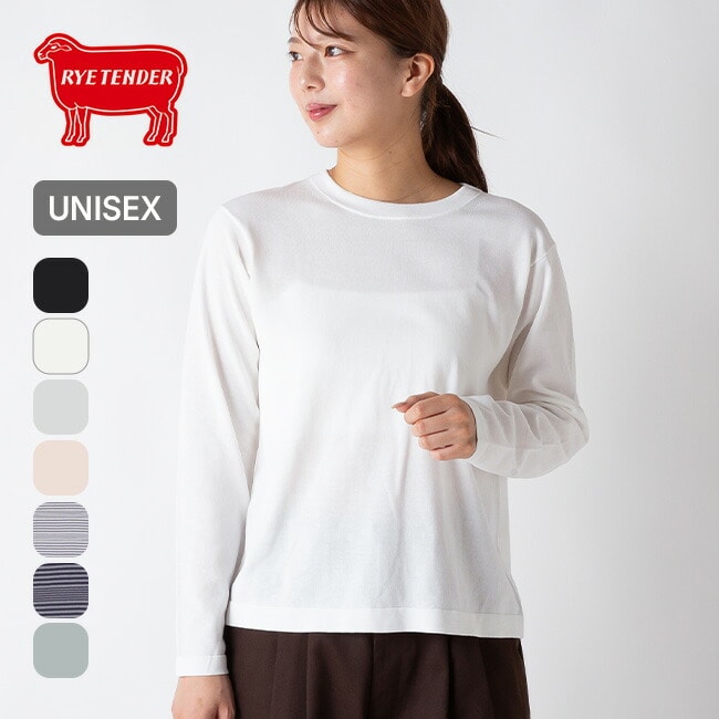 RYE TENDER ライテンダー マーサーL/S TEE D.ネイビー×チャコール 2