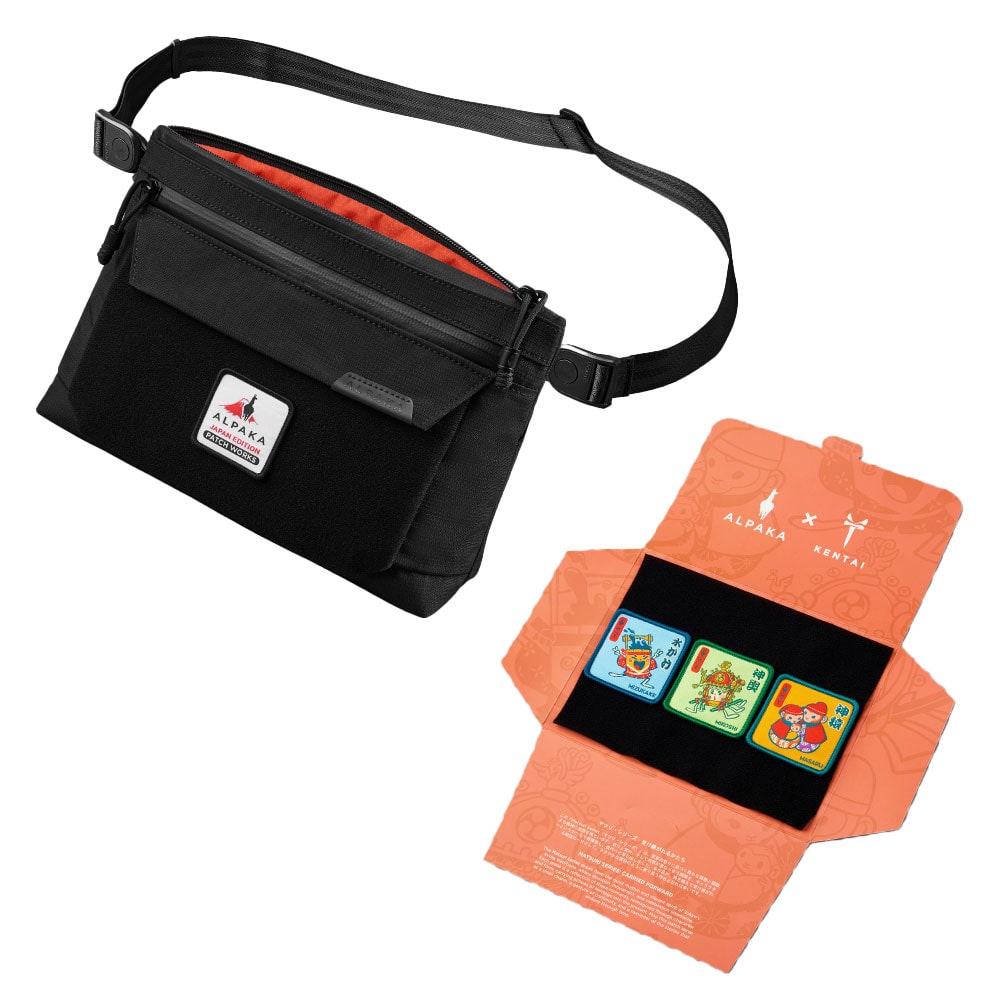 [ALPAKA]ZIP POUCH PANEL & MATSURI SERIES PATCH SET JAPAN EDITION PW BLACK N