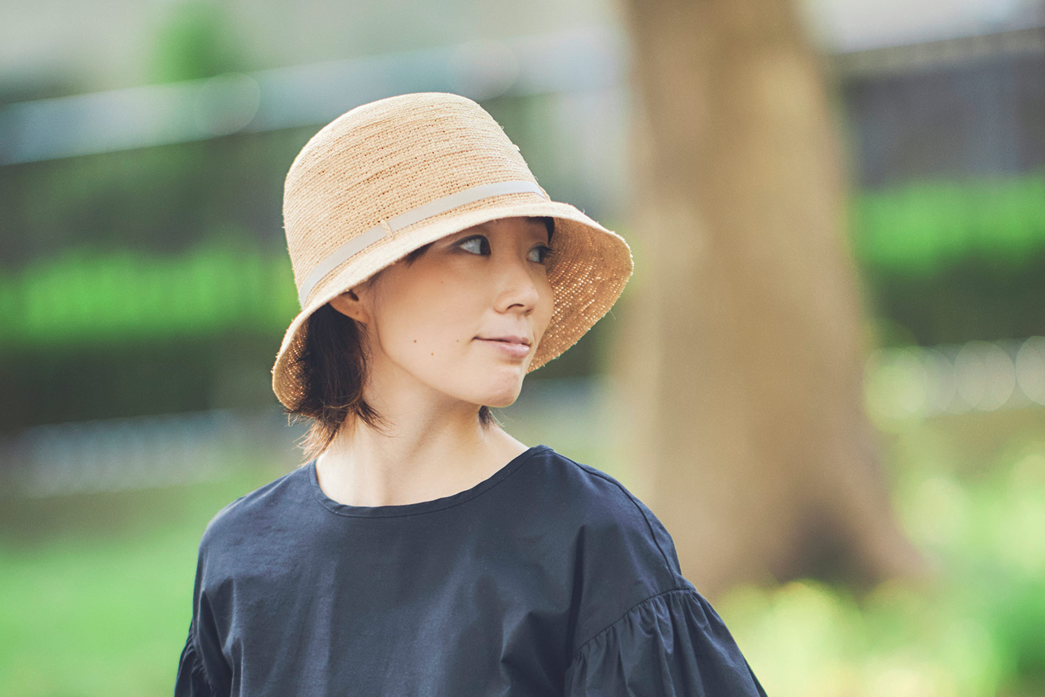 田中帽子店 Gina(ジーナ)ラフィア ショートクロッシェ
