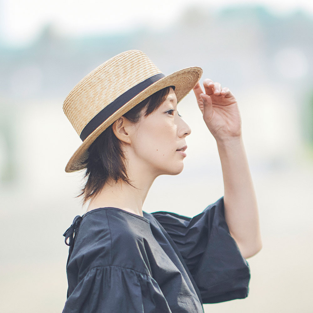 田中帽子店 Marin/f（マラン・フェム）麦わらカンカン帽
