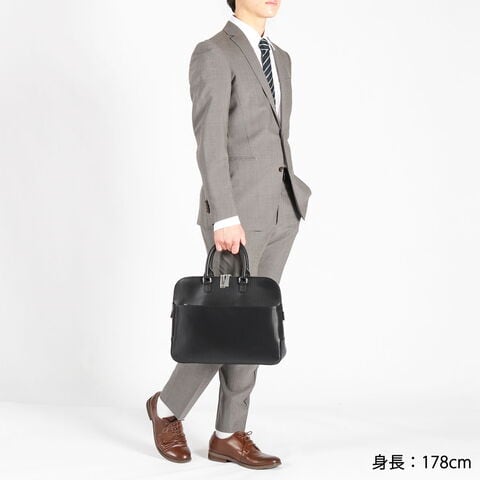 正規取扱店 アニアリ ブリーフケース 本革 ビジネス A4 メンズ レディース aniary バッグ ビジネスバッグ 自立 軽量 薄型 丈夫 黒 ファスナー付き おしゃれ 革 日本製 ジー-フィルム レザー 34-01000 CharcoalGray