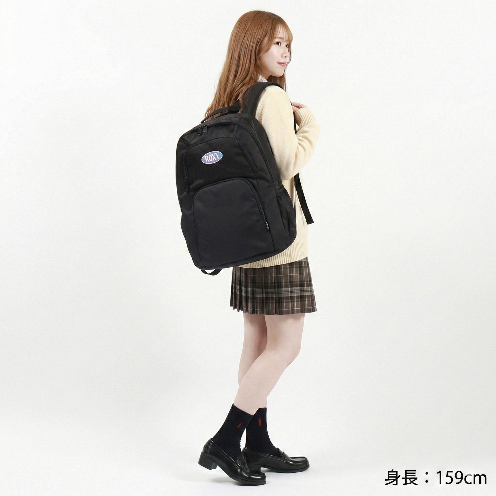 ロキシー リュック レディース 通学 ROXY バックパック 30L A4 2層 リュックサック スクールバッグ デイパック バッグ 大容量 軽量 部活 ミラー付き ブランド 女子 セブンティーン掲載 雑誌掲載GO OUT PLUS RBG241302 マルチ