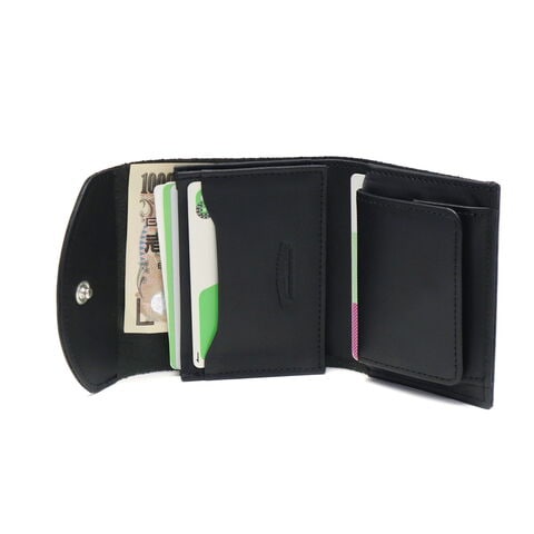 正規品2年保証 ワンダーバゲージ 財布 メンズ コンパクト WONDER BAGGAGE 三つ折り財布 カード入れ多い ブランド 本革 革 レザー ボックス型小銭入れ 小さい 日本製 BUTTERO 3折りウォレット WB-A-020 BLACK