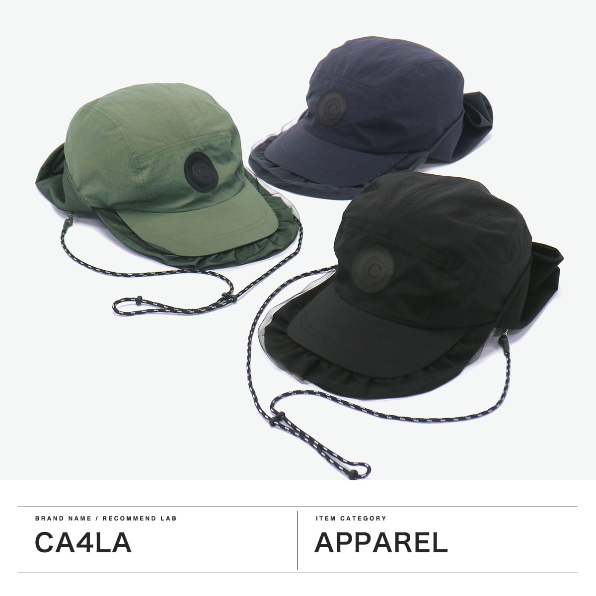 CA4LA キャップ レディース カシラ 帽子 ジェットキャップ 夏 黒 ブランド おしゃれ 撥水 UVカット 洗える 日除け付き 日焼け 防止 紫外線対策 カジュアル あご紐付き ネックカバー 大人 日本製 LULA SHK-01202 NAVY