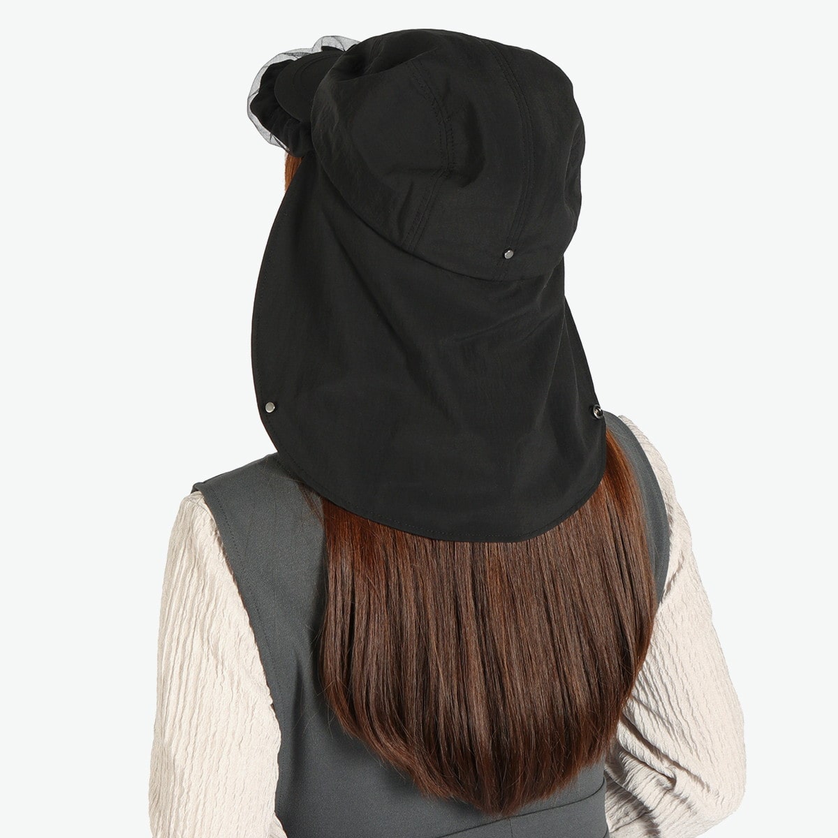 CA4LA キャップ レディース カシラ 帽子 ジェットキャップ 夏 黒 ブランド おしゃれ 撥水 UVカット 洗える 日除け付き 日焼け 防止 紫外線対策 カジュアル あご紐付き ネックカバー 大人 日本製 LULA SHK-01202 NAVY